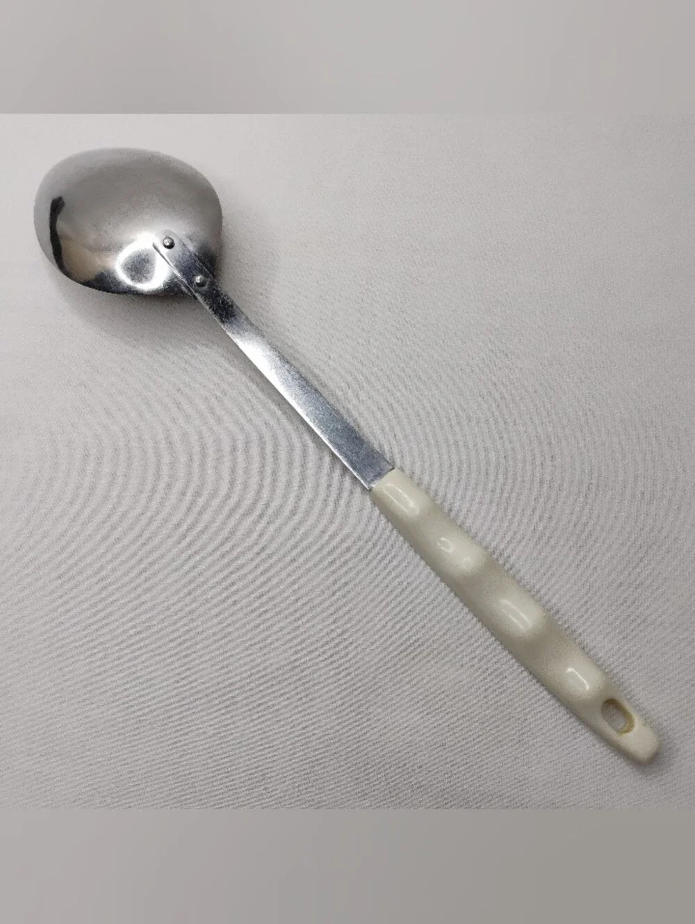 Vintage 70s 80s Household Japan Stainless Steel Metal Serving Spoon Retro Floral